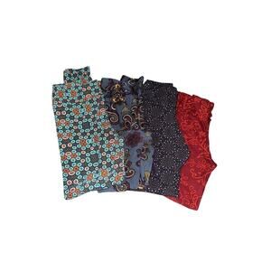 Lot of 4 LuLaRoe OS Leggings Boho & Geometric Print Bundle